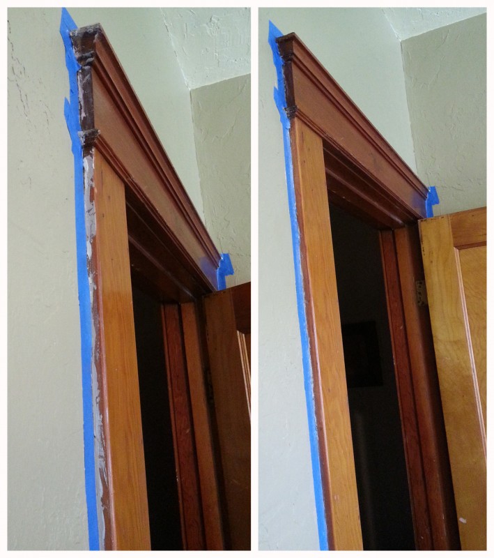 Wood Casing Paint Stripper Before and After