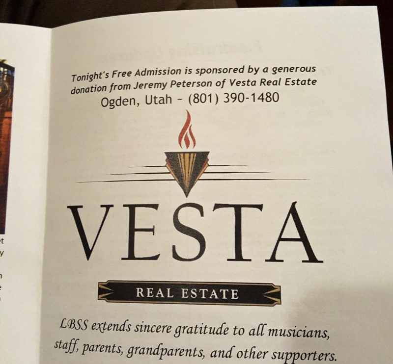 Vesta Sponsors Northern Utah Youth Symphony